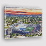 Legion Field WaterColor Canvas Prints, Birmingham Alabama Watercolor, Stadium Art Gifts