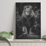 Lion King Portrait Black And White V10, Canvas Prints Wall Art Home Decor, Painting Canvas Art