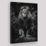 Lion King Portrait Black And White V10, Canvas Prints Wall Art Home Decor, Painting Canvas Art