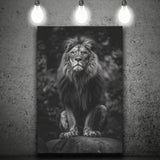 Lion King Portrait Black And White V10, Canvas Prints Wall Art Home Decor, Painting Canvas Art