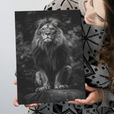 Lion King Portrait Black And White V10, Canvas Prints Wall Art Home Decor, Painting Canvas Art