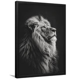 Lion King Portrait Black And White V6, Framed Art Prints Wall Decor, Picture Framed Painting