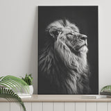 Lion King Portrait Black And White V6, Canvas Prints Wall Art Home Decor, Painting Canvas Art