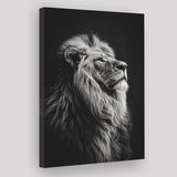 Lion King Portrait Black And White V6, Canvas Prints Wall Art Home Decor, Painting Canvas Art