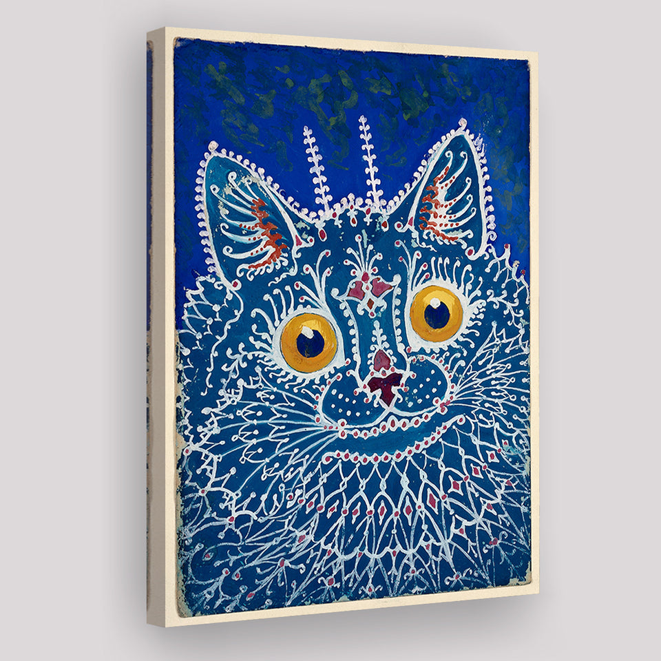 Louis Wain Gothic Cat Art Print, Vintage Cat Painting, Animal Art, Canvas Painting, Canvas Print Wall Art Decor