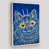 Louis Wain Gothic Cat Art Print, Vintage Cat Painting, Animal Art, Canvas Painting, Canvas Print Wall Art Decor