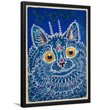 Louis Wain Gothic Cat Art Print, Vintage Cat Painting, Animal Art,Framed Art Prints Wall Decor, Picture Framed