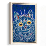 Louis Wain Gothic Cat Art Print, Vintage Cat Painting, Animal Art,Framed Canvas Prints Wall Art Decor, Floating Frame