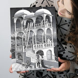 M.C. Escher Belvedere Canvas Wall Art Abstract Contemporary Decor, Canvas Painting, Canvas Print Wall Art Decor