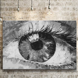 Colorful Eye Graffiti 3 Black and and White Canvas Prints Wall Art - Painting Canvas,Wall Decor, Painting Prints,