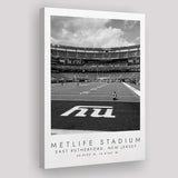 Metlife Stadium New York Giants, Stadium Print For Football Lovers, Black And White, Canvas Print Wall Art