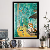 Madeline Print At The Zoo By Ludwig Bemelmans Art Painting,Framed Art Prints Wall Decor, Picture Framed