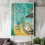 Madeline Print At The Zoo By Ludwig Bemelmans Canvas Art Painting, Canvas Painting, Canvas Print Wall Art Decor