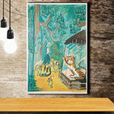 Madeline Print At The Zoo By Ludwig Bemelmans Canvas Art Painting, Canvas Painting, Canvas Print Wall Art Decor