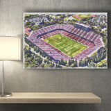 Malone Stadium WaterColor Canvas Prints, Monroe Louisiana Watercolor, Stadium Art Gifts