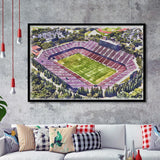 Malone Stadium WaterColor Framed Art Prints, Monroe Louisiana Watercolor, Stadium Art Gifts