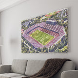 Malone Stadium WaterColor Canvas Prints, Monroe Louisiana Watercolor, Stadium Art Gifts