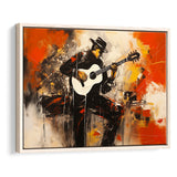 Man Playing Guita, Abstract Art, Oil Painting, Framed Canvas Painting, Framed Canvas Prints Wall Art Decor