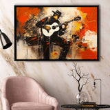 Man Playing Guita, Abstract Art, Oil Painting, Framed Canvas Painting, Framed Canvas Prints Wall Art Decor