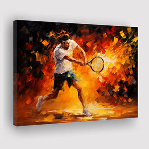 Man Playing Tennis Art Oil Painting, Canvas Painting, Canvas Prints Wall Art Decor