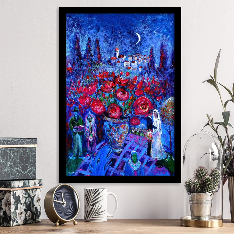 Vintage Exhibition Painting, Marc Chagall Exhibition,Framed Art Prints Wall Decor, Picture Framed