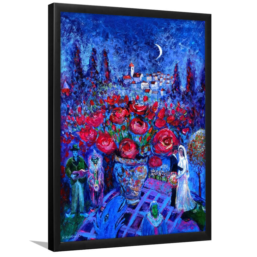 Vintage Exhibition Painting, Marc Chagall Exhibition,Framed Art Prints Wall Decor, Picture Framed