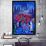 Vintage Exhibition Painting, Marc Chagall Exhibition,Framed Art Prints Wall Decor, Picture Framed