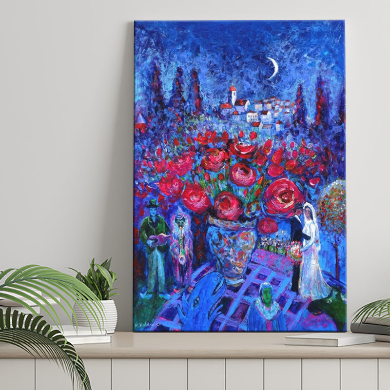 Vintage Exhibition Painting, Marc Chagall Exhibition, Canvas Painting, Canvas Print Wall Art Decor