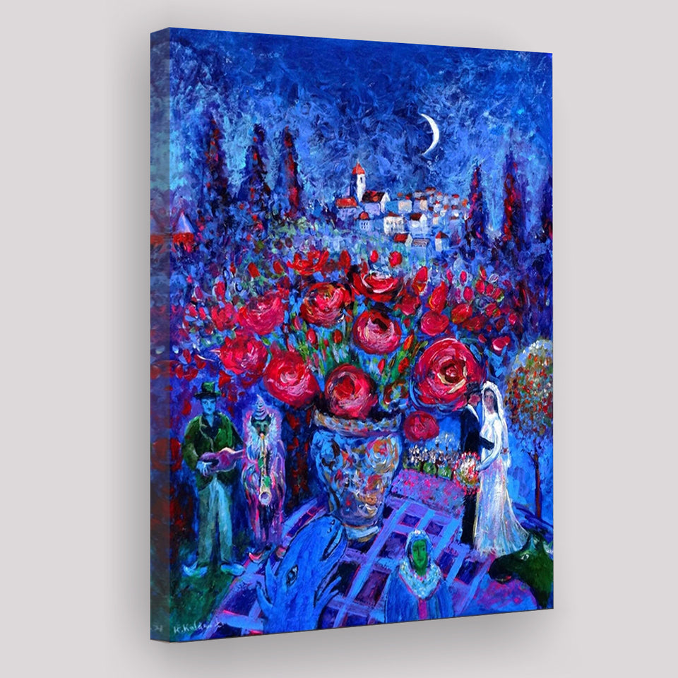 Vintage Exhibition Painting, Marc Chagall Exhibition, Canvas Painting, Canvas Print Wall Art Decor