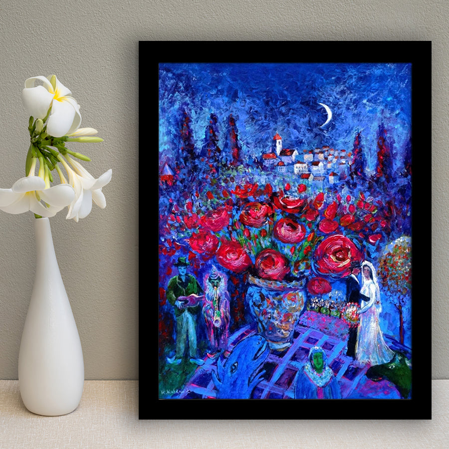 Vintage Exhibition Painting, Marc Chagall Exhibition,Framed Art Prints Wall Decor, Picture Framed