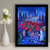 Vintage Exhibition Painting, Marc Chagall Exhibition,Framed Art Prints Wall Decor, Picture Framed