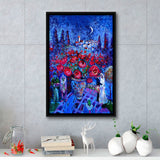 Vintage Exhibition Painting, Marc Chagall Exhibition,Framed Canvas Prints Wall Art Decor, Floating Frame