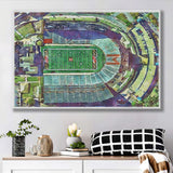 Maryland Stadium WaterColor Canvas Prints, College Park Maryland Watercolor, Stadium Art Gifts