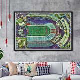 Maryland Stadium WaterColor Framed Art Prints, College Park Maryland Watercolor, Stadium Art Gifts