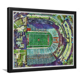Maryland Stadium WaterColor Framed Art Prints, College Park Maryland Watercolor, Stadium Art Gifts
