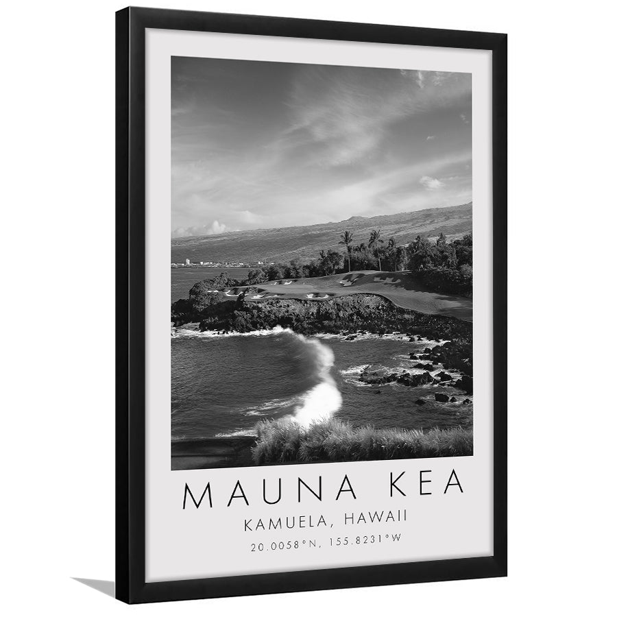 Mauna Kea Golf Course Hole 03, Hawaii, Golf Art, Gift for him, Framed Art Print Wall Decor