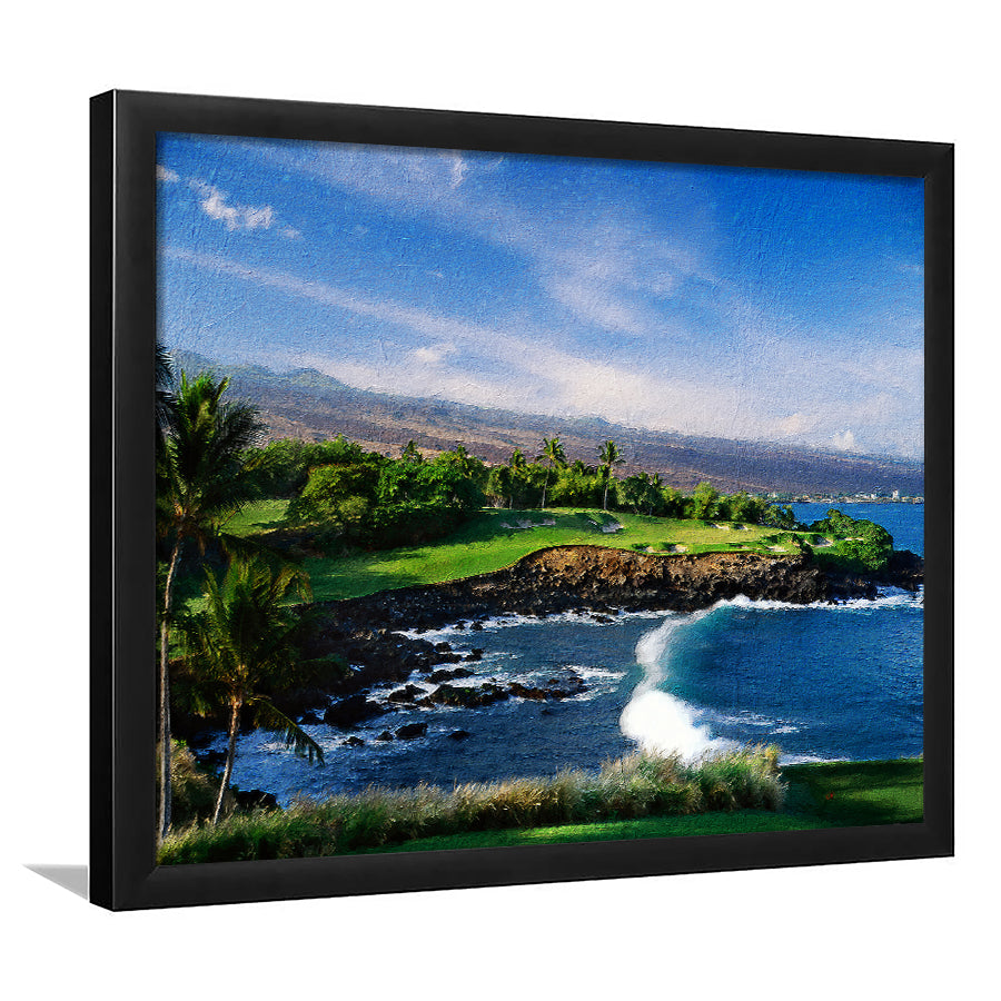 Mauna Kea Golf Course Hole 03, Hawaii, Golf Art, Gift for him, Framed Art Prints Wall Decor