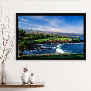 Mauna Kea Golf Course Hole 03, Hawaii, Golf Art Print, Gift for him, Framed Canvas Prints Wall Art