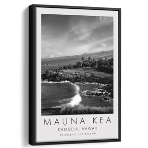 Mauna Kea Golf Course Hole 03, Hawaii, Golf Art Print, Floating Frame, Framed Canvas Print Wall Art