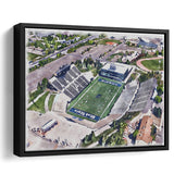 Maverik Stadium WaterColor Framed Canvas Prints, Logan Utah Watercolor, Stadium Art Gifts, Floating Frame