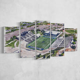 Maverik Stadium WaterColor 5 Panels Mix Canvas Prints, Logan Utah Watercolor, Large Stadium Canvas