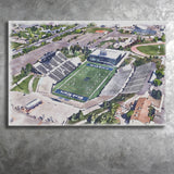 Maverik Stadium WaterColor Canvas Prints, Logan Utah Watercolor, Stadium Art Gifts