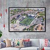 Maverik Stadium WaterColor Framed Art Prints, Logan Utah Watercolor, Stadium Art Gifts