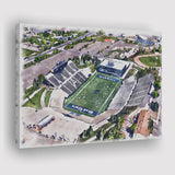 Maverik Stadium WaterColor Canvas Prints, Logan Utah Watercolor, Stadium Art Gifts