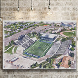 Maverik Stadium WaterColor Canvas Prints, Logan Utah Watercolor, Stadium Art Gifts