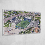 Maverik Stadium WaterColor 5 Panels B Mixed Canvas Prints, Extra Large, Logan Utah Watercolor
