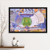 Memorial Stadium Clemson WaterColor Framed Canvas Prints, Stadium Art Gifts, Floating Frame