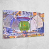 Memorial Stadium Clemson WaterColor 5 Panels B Mixed Canvas Prints, Extra Large