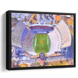 Memorial Stadium Clemson WaterColor Framed Canvas Prints, Stadium Art Gifts, Floating Frame