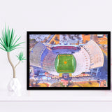 Memorial Stadium Clemson WaterColor Framed Art Prints, Pickens County South Carolina Watercolor, Stadium Art Gifts